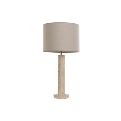 Bordslampa Home ESPRIT Beige linne Marmor 35 x 35 x 72 cm