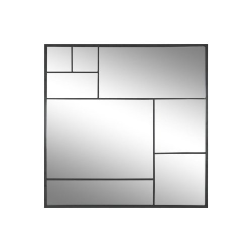 Vggspegel Home ESPRIT Svart 90 x 2 x 90 cm