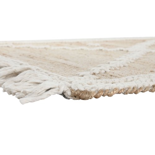 Matta Home ESPRIT Vit Naturell Boho 160 x 230 x 1 cm