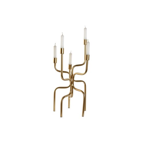 Kandelaber Home ESPRIT Gyllene Metall 25 x 25 x 51 cm