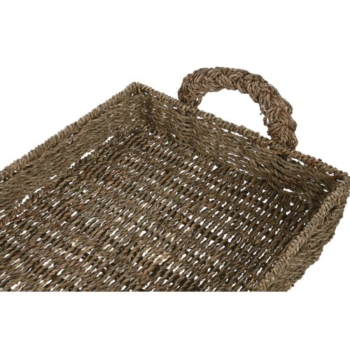 Snacksbricka Home ESPRIT Naturell Tropiskt (2 antal)