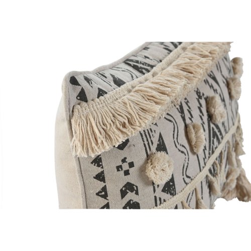 Kudde Home ESPRIT Vit Svart Boho 50 x 8 x 30 cm
