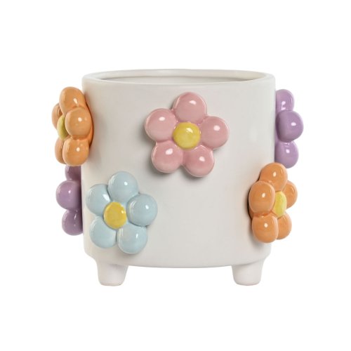 Kruka Home ESPRIT Vit Multicolour Dolomite Virgok 17 x 17 x 14,