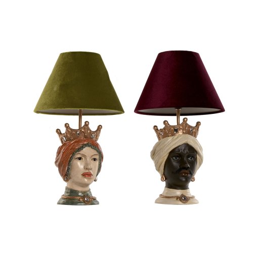 Bordslampa Home ESPRIT Multicolour Harts 26 x 26 x 43 cm (2 anta