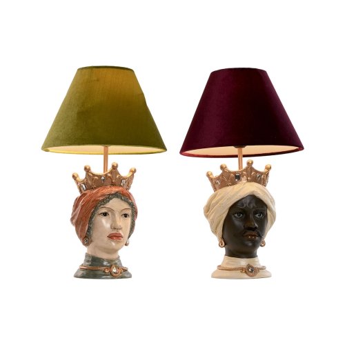 Bordslampa Home ESPRIT Multicolour Harts 26 x 26 x 43 cm (2 anta