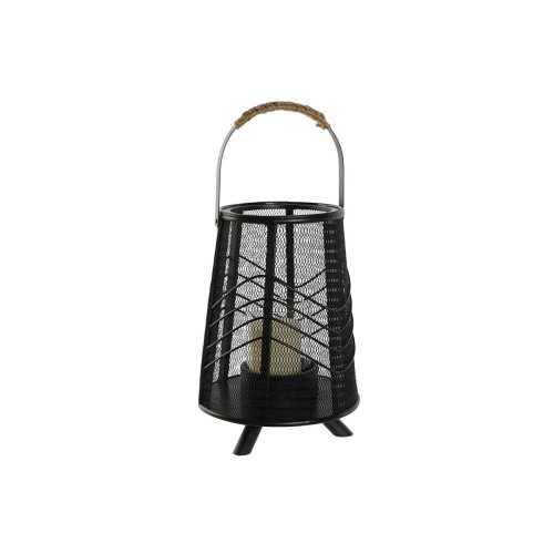 Ljusstakar Home ESPRIT Svart Metall 23 x 23 x 31,5 cm