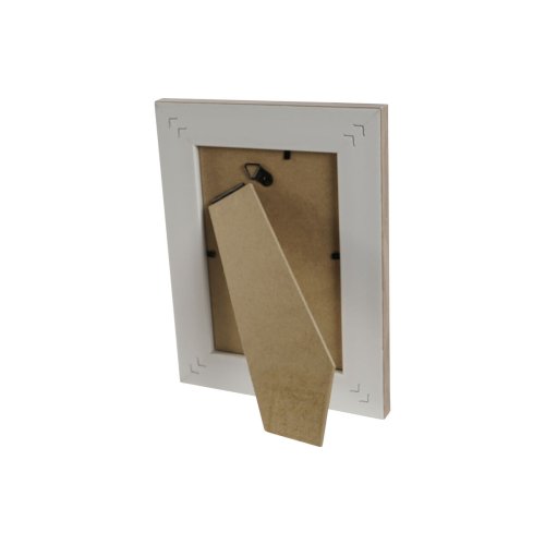 Fotoram Home ESPRIT Vit Brun Beige Elfenben Glas polystyren Marm