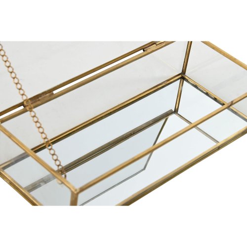Smyckeskrin Home ESPRIT Gyllene Metall Glas 23 X 10 X 5,5 cm
