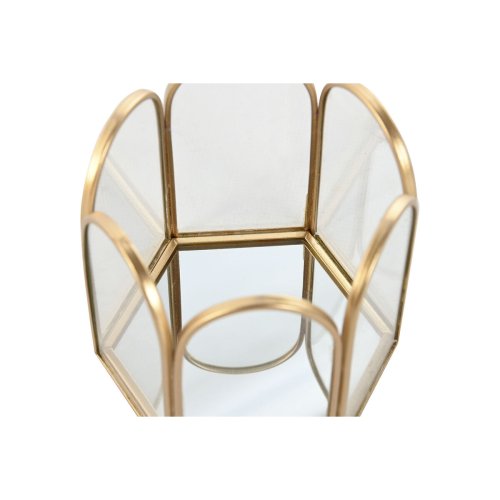 Smyckeskrin Home ESPRIT Gyllene Metall Glas 9,2 X 8,2 X 9,5 cm