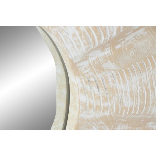 Vggspegel Home ESPRIT Vit Avskalad Gravyr 76 x 7 x 76 cm