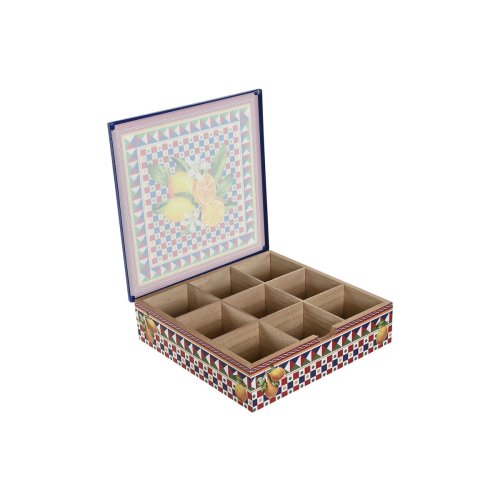 Lda fr rtte Home ESPRIT Bl Rd Multicolour Metall Glas Tr M