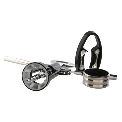 Set med Vintillbehr Home ESPRIT Svart Naturell Rostfritt stl T