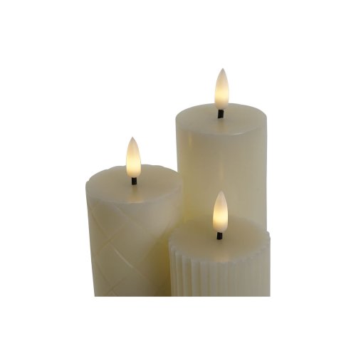 LED Ljus Home ESPRIT Beige 5,5 x 5,5 x 13,5 cm (AA)