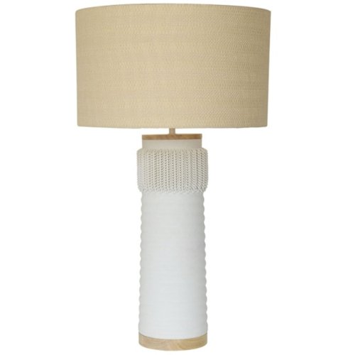 Bordslampa Home ESPRIT linne Keramik 46 x 46 x 77 cm