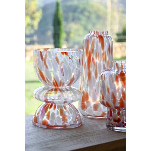 Vas Home ESPRIT Krm Terrakota n Glas Modern 16 x 16 x 24 cm