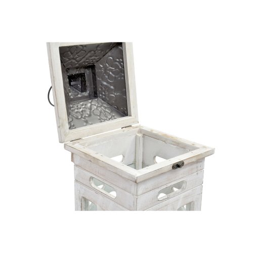 Lyktsats Home ESPRIT Naturell Glas Gran Arab 26,5 x 26,5 x 65 cm