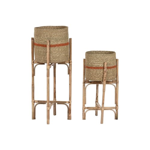 Set med planteringskrl Home ESPRIT Naturell Jute Mangotr 26 X