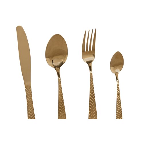 Bestick Home ESPRIT Gyllene Rostfritt stl 2 x 0,4 x 22,5 cm 16