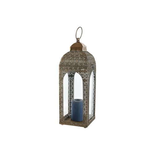 Lykta Home ESPRIT Gyllene Metall Glas Arab Avskalad 20 X 20 X 56