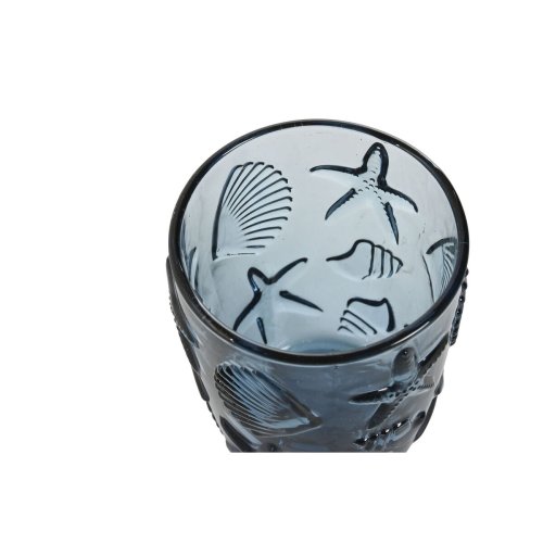 Glasset Home ESPRIT Bl Glas Medelhavs Med relief 290 ml (6 anta