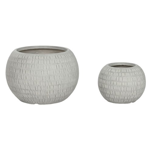 Kruka Home ESPRIT Gr Magnesium 55 x 55 x 38 cm (2 Delar)