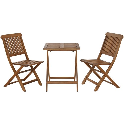 Bordsgrupp med 2 stolar Home ESPRIT Brun 60 x 60 x 74 cm