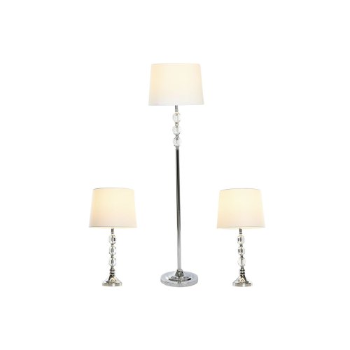 Golvlampa Home ESPRIT Vit Silvrig 50 W 220 V 35 x 35 x 150 cm (3