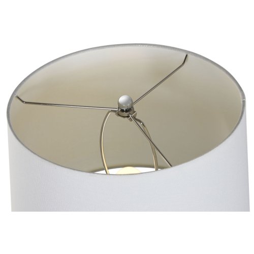 Golvlampa Home ESPRIT Vit Silvrig 50 W 220 V 35 x 35 x 150 cm (3