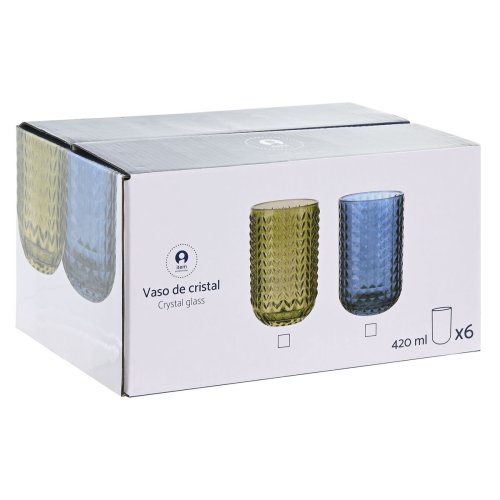 Glasset Home ESPRIT Bl Glas 420 ml (6 antal)