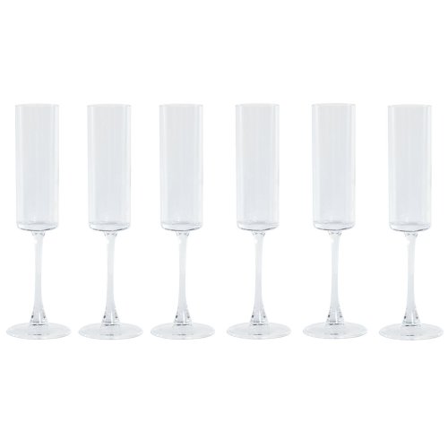 Champagneglas Home ESPRIT Transparent Glas 160 ml (6 antal)