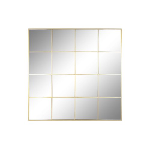 Vggspegel Home ESPRIT Gyllene Fnster 122 x 1 x 122 cm