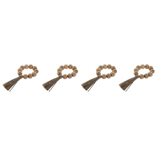 Dukring Home ESPRIT Naturell Jute Akaciatr Makram 7,5 x 2 x 7,