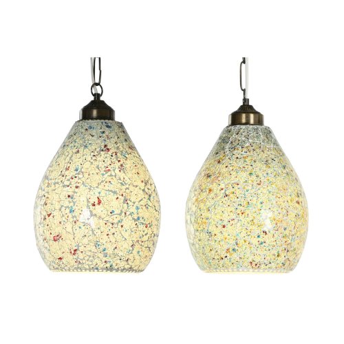 Taklampa Home ESPRIT Grn Himmelsbl Metall Glas 25 W 23 x 23 x