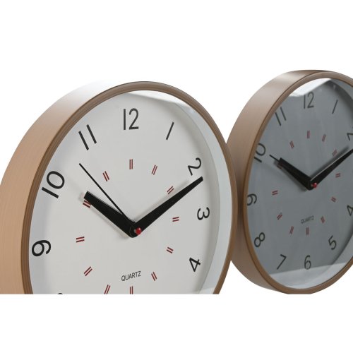 Vggklocka Home ESPRIT Vit Beige Gr PVC 30 x 4 x 30 cm (3 antal
