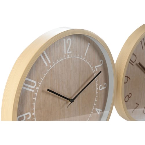 Vggklocka Home ESPRIT Naturell PVC 40 x 4 x 40 cm (2 antal)