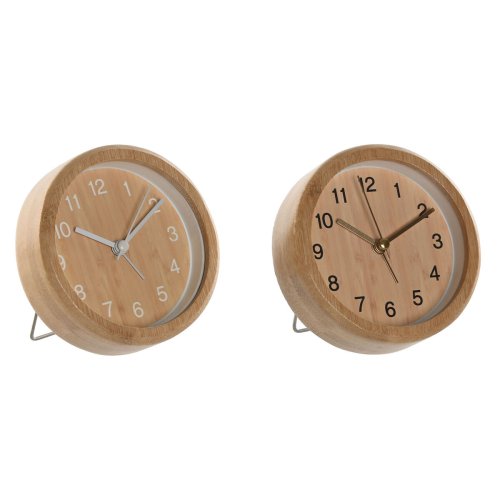 bordsklocka Home ESPRIT Naturell (2 antal)