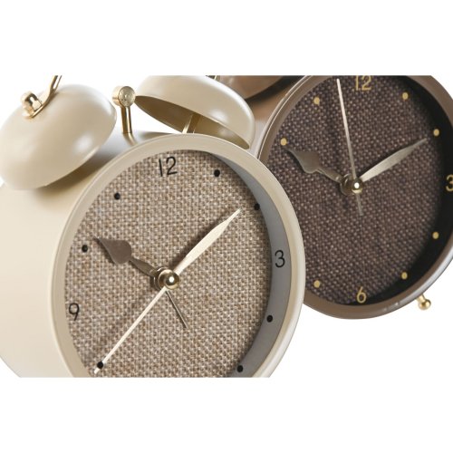 bordsklocka Home ESPRIT Brun Beige (2 antal)