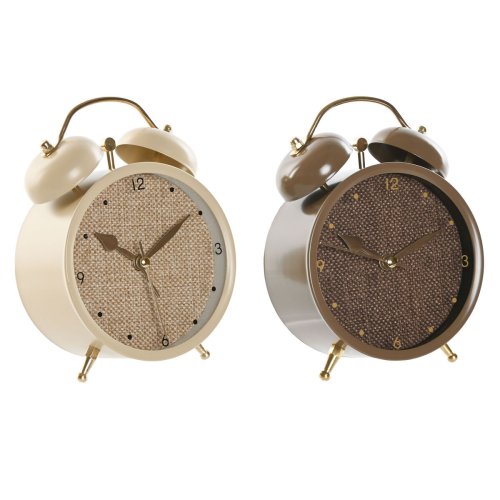 bordsklocka Home ESPRIT Brun Beige (2 antal)