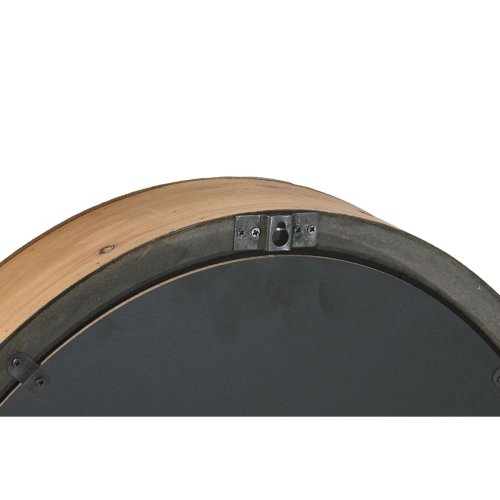 Vggklocka Home ESPRIT Silvrig Naturell Metall Glas furutr 50 x