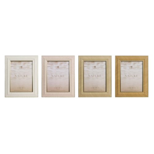 Fotoram Home ESPRIT Brun Beige Glas polystyren Scandi (4 antal)