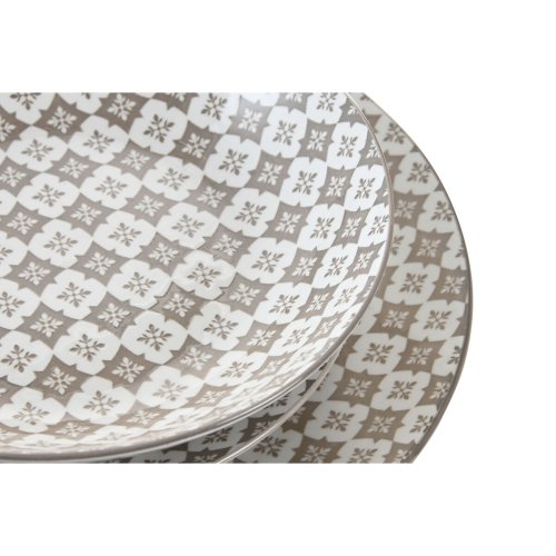 Matservis Home ESPRIT Beige Porslin Modern 18 Delar