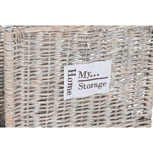 Vedstll Home ESPRIT Naturell vide 47 x 35 x 54 cm