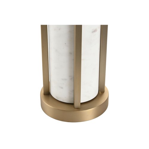 Bordslampa Home ESPRIT Vit Beige Gyllene 50 W 220 V