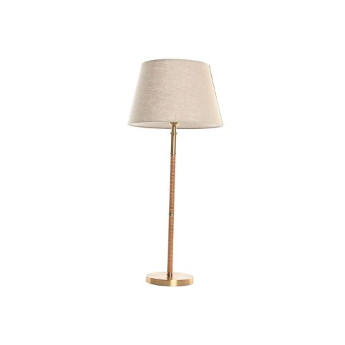 Bordslampa Home ESPRIT Beige Gyllene Naturell 50 W 220 V