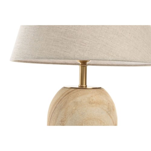 Bordslampa Home ESPRIT Beige Gyllene Naturell 50 W 220 V