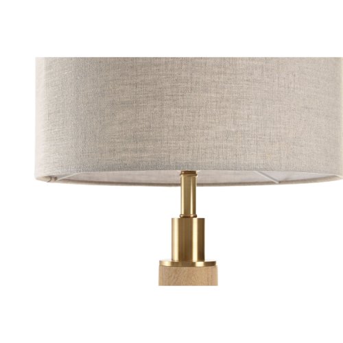 Bordslampa Home ESPRIT Beige Gyllene 50 W 220 V