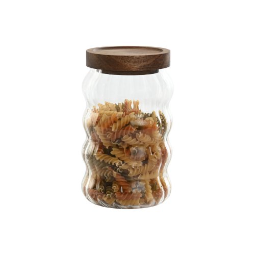 Uppsttning med 3 Burkar Home ESPRIT Transparent Naturell 550 ml