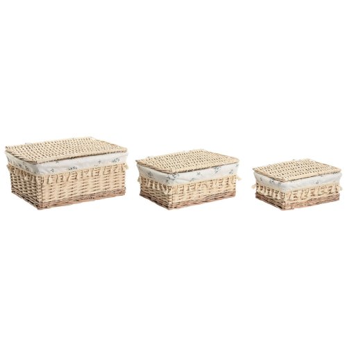 Tvttkorg Home ESPRIT Naturell vide Shabby Chic 42 x 33 x 20 cm