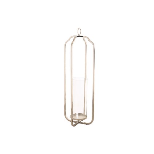Ljusstakar Home ESPRIT Silvrig Glas Stl 21 x 21 x 62 cm