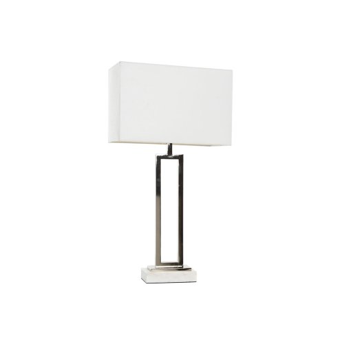 Bordslampa Home ESPRIT Vit Silvrig 50 W 220 V